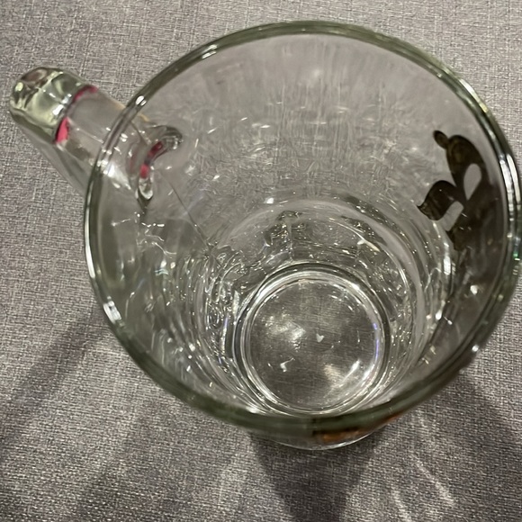 Clear Vintage Glass Beer Mug Stein Gold Letters Beer 5 Cents - Picture 5 of 10